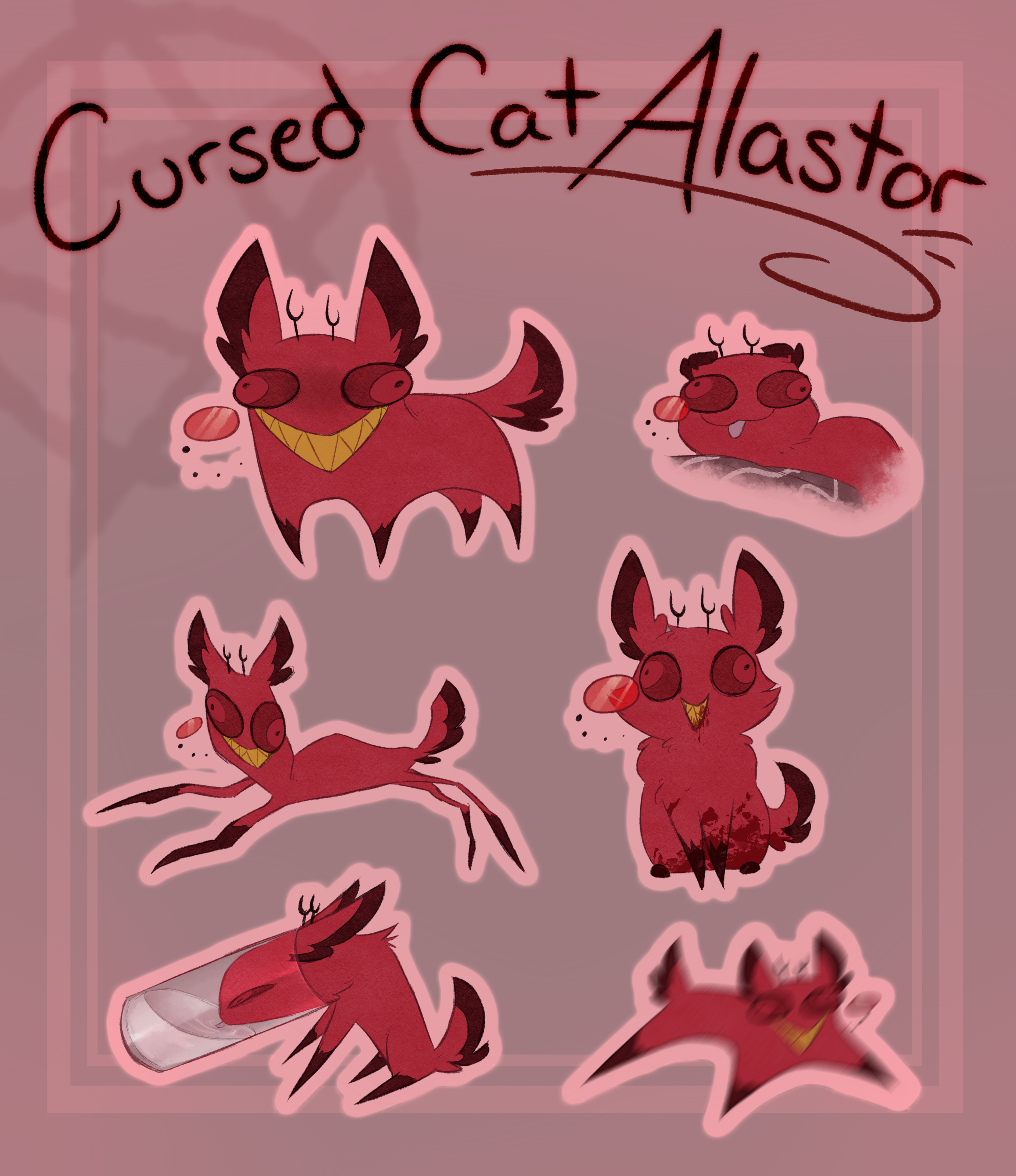 Cursed Cat - Sticker Sheet